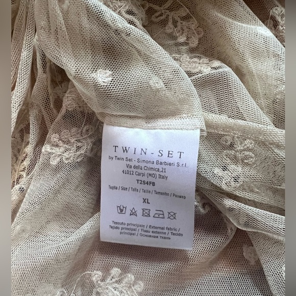 Stunning TWIN-SET TULLE DRESS with BEADED DETAIL size XL - Picture 5 of 5